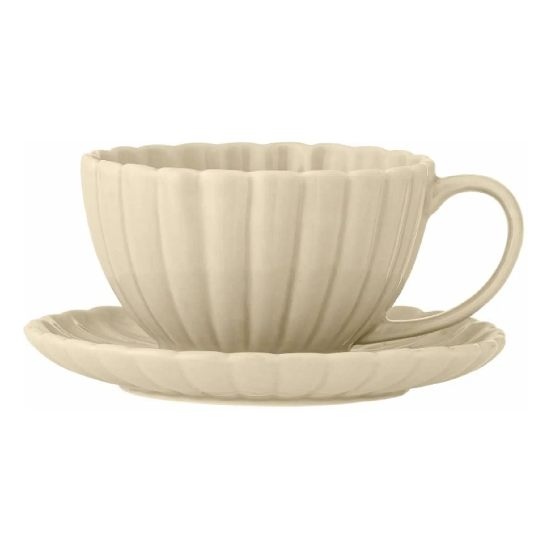 Bloomingville – Latina Tasse und Untertasse | Elfenbein