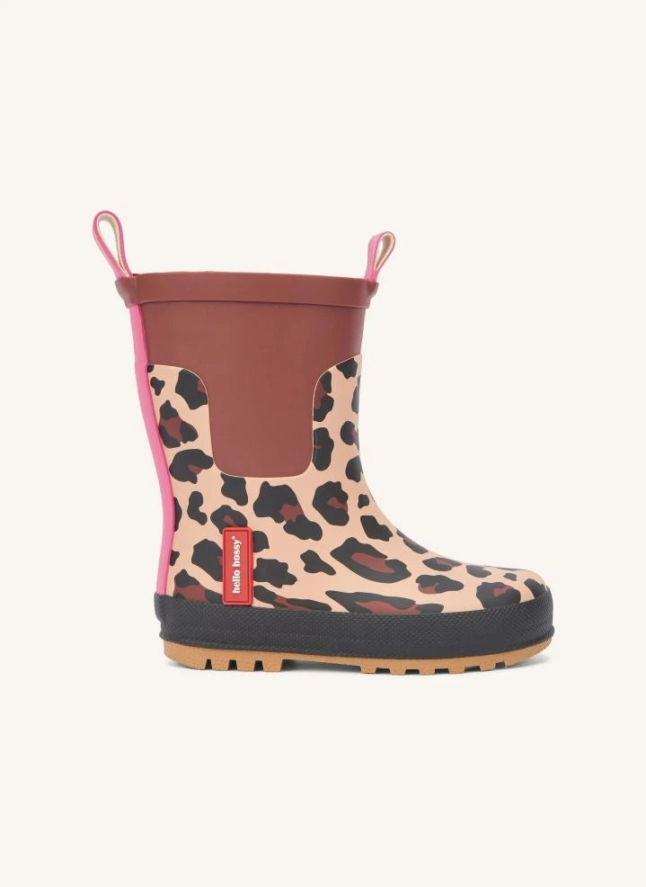 Hallo Hossy - Leoparden Regenstiefel | Braun