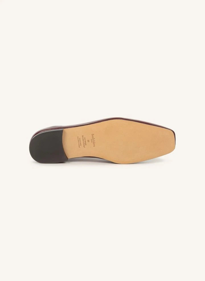 Bobbies - Edie Leather Flats | Garnet