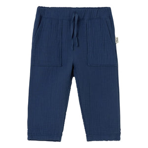 Cozmo – Mario Baumwollgaze Hose | Marineblau