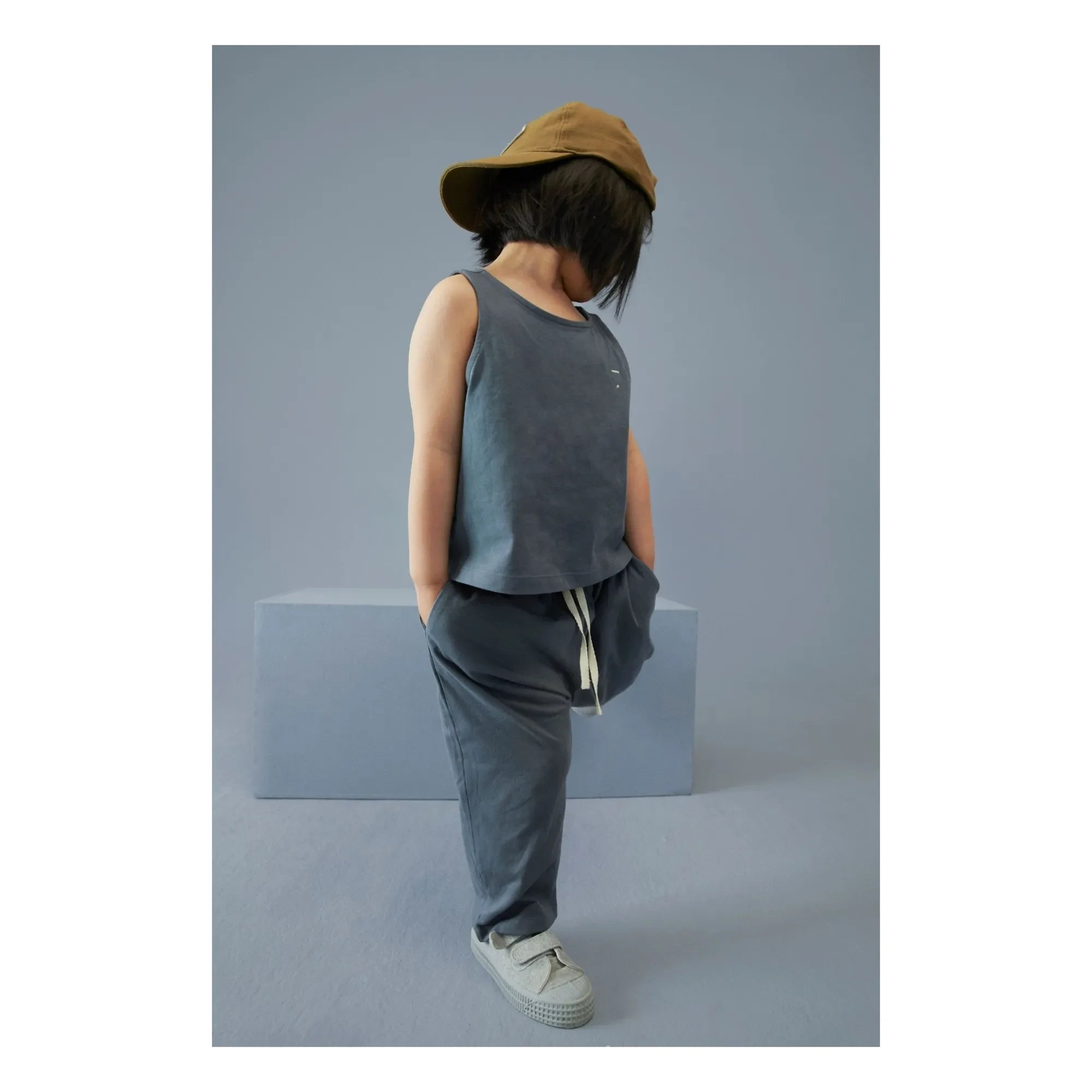 Gray Label - Organik pamuk pantolon | Gri mavi