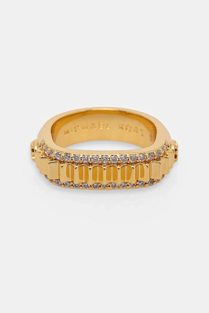 Michael Kors kadın altın kaplama zirkon yüzük