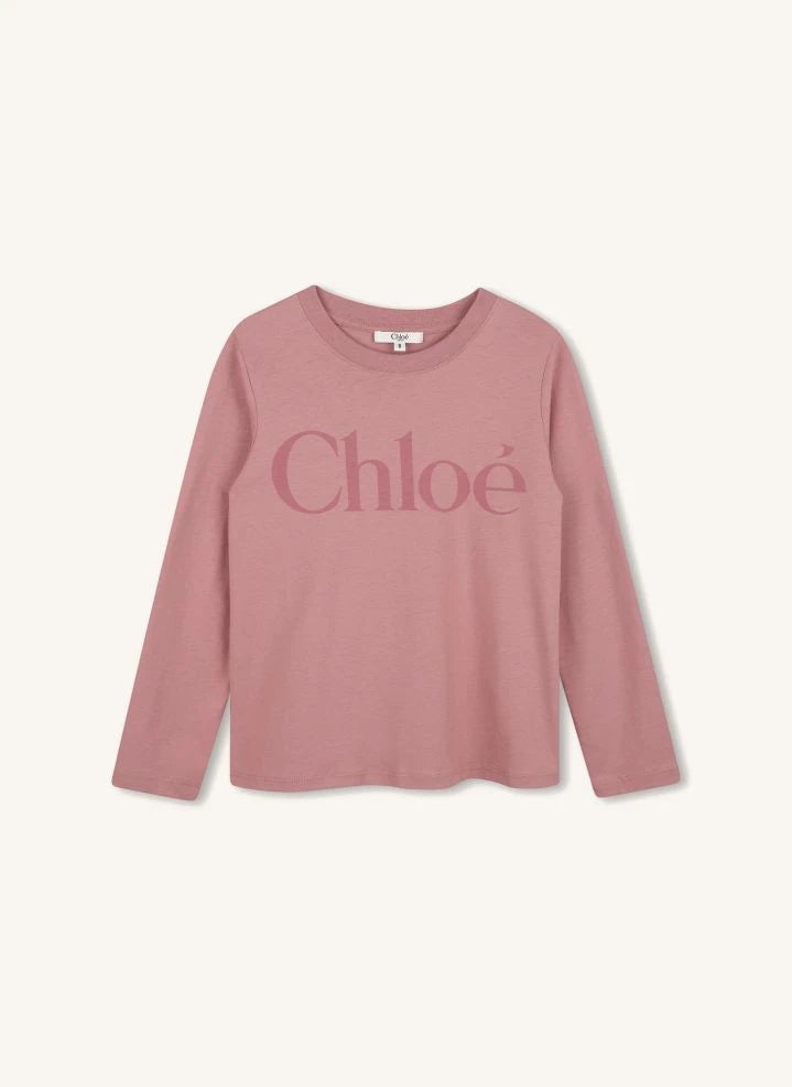 Chloé - Chloé organik pamuk Tişört | Toz Pembe
