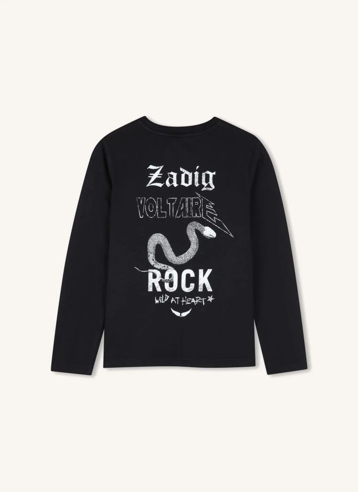 Zadig & Voltaire - Voltaire تيشيرت من القطن العضوي | أسود