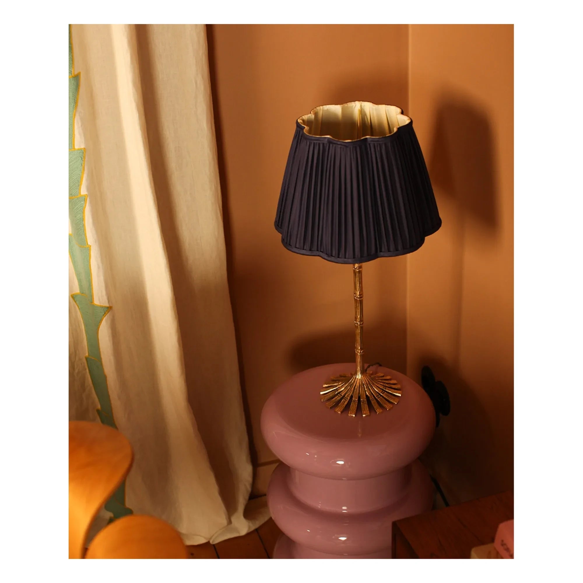 Doing Goods - Diya Seidenlampenschirm | Nachtblau