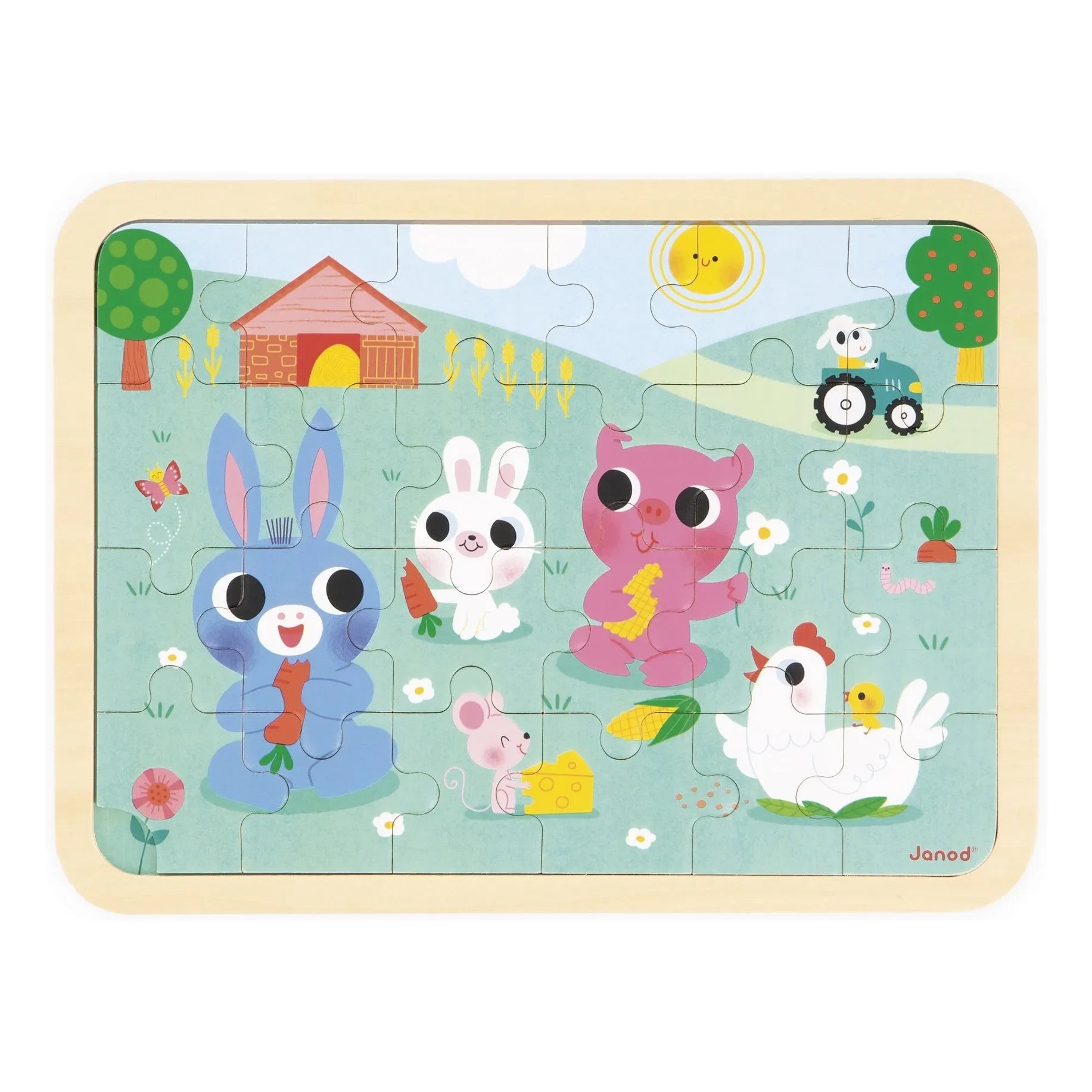 Janod - Bauernhof Puzzle - 24 Teile