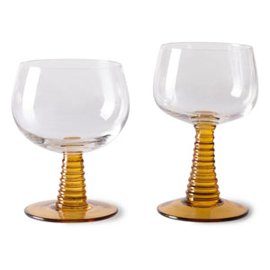 HKliving - Spiralförmiges Glas | Senf