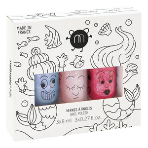 Nailmatic Kids - 3’lü Deniz Kızı Oje Seti - Merlin, Polly ve Sissi