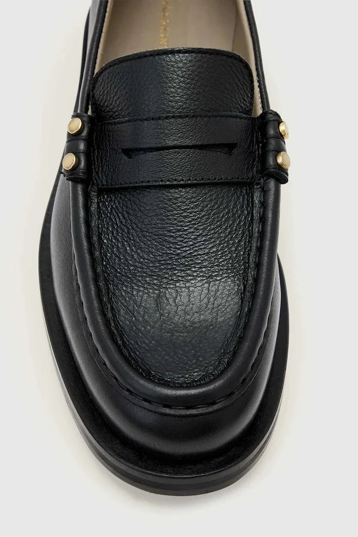 AllSaints Kadın Deri Loafer Bloom Stud Loafer