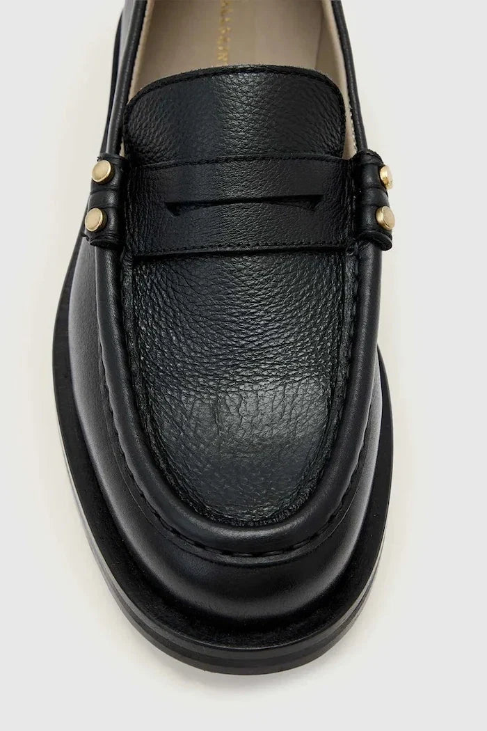 AllSaints Kadın Deri Loafer Bloom Stud Loafer