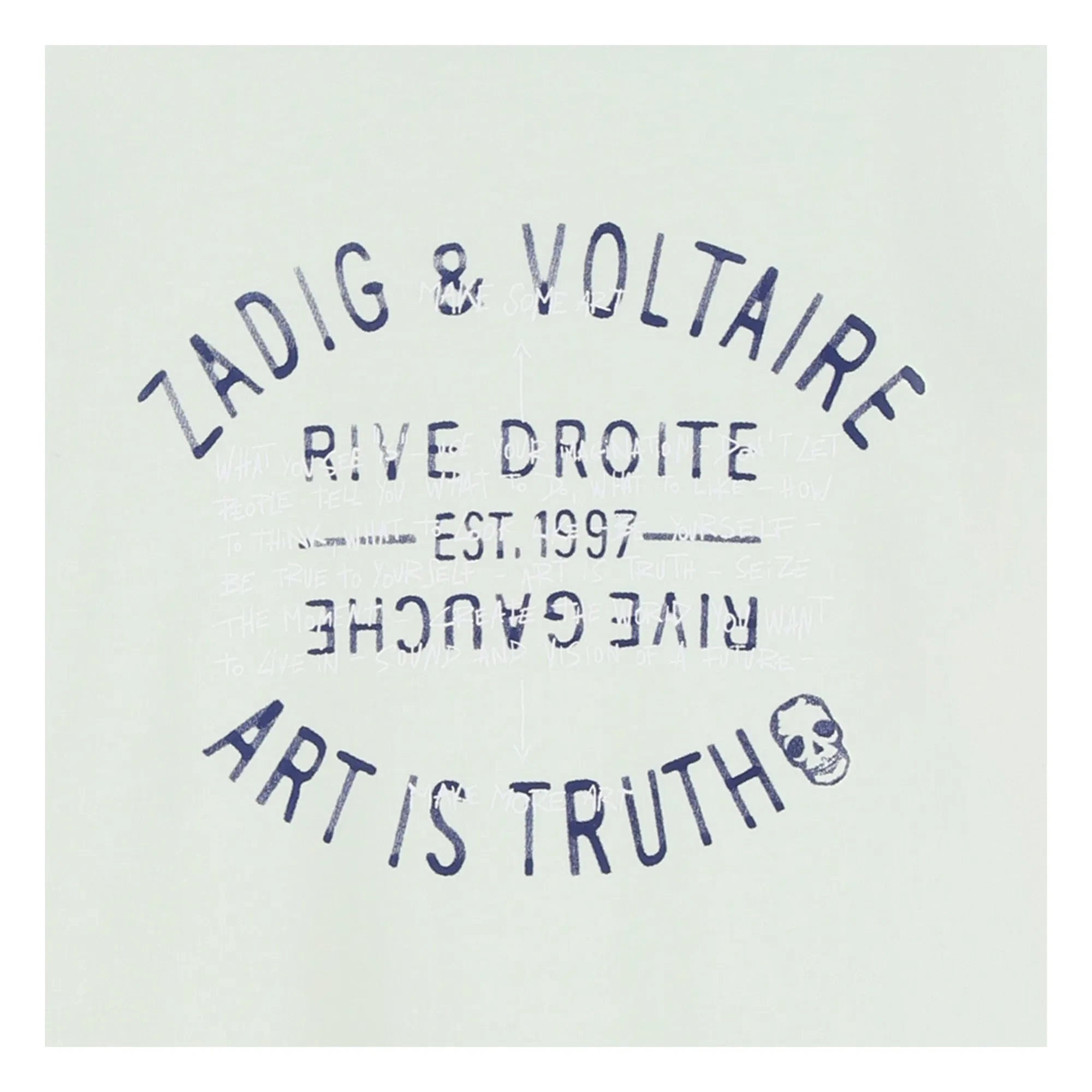 Zadig & Voltaire - Sanat Hakikattir Solmuş Logolu Tişört | Soluk yeşil