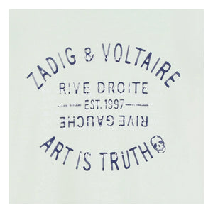 Zadig & Voltaire - Sanat Hakikattir Solmuş Logolu Tişört | Soluk yeşil