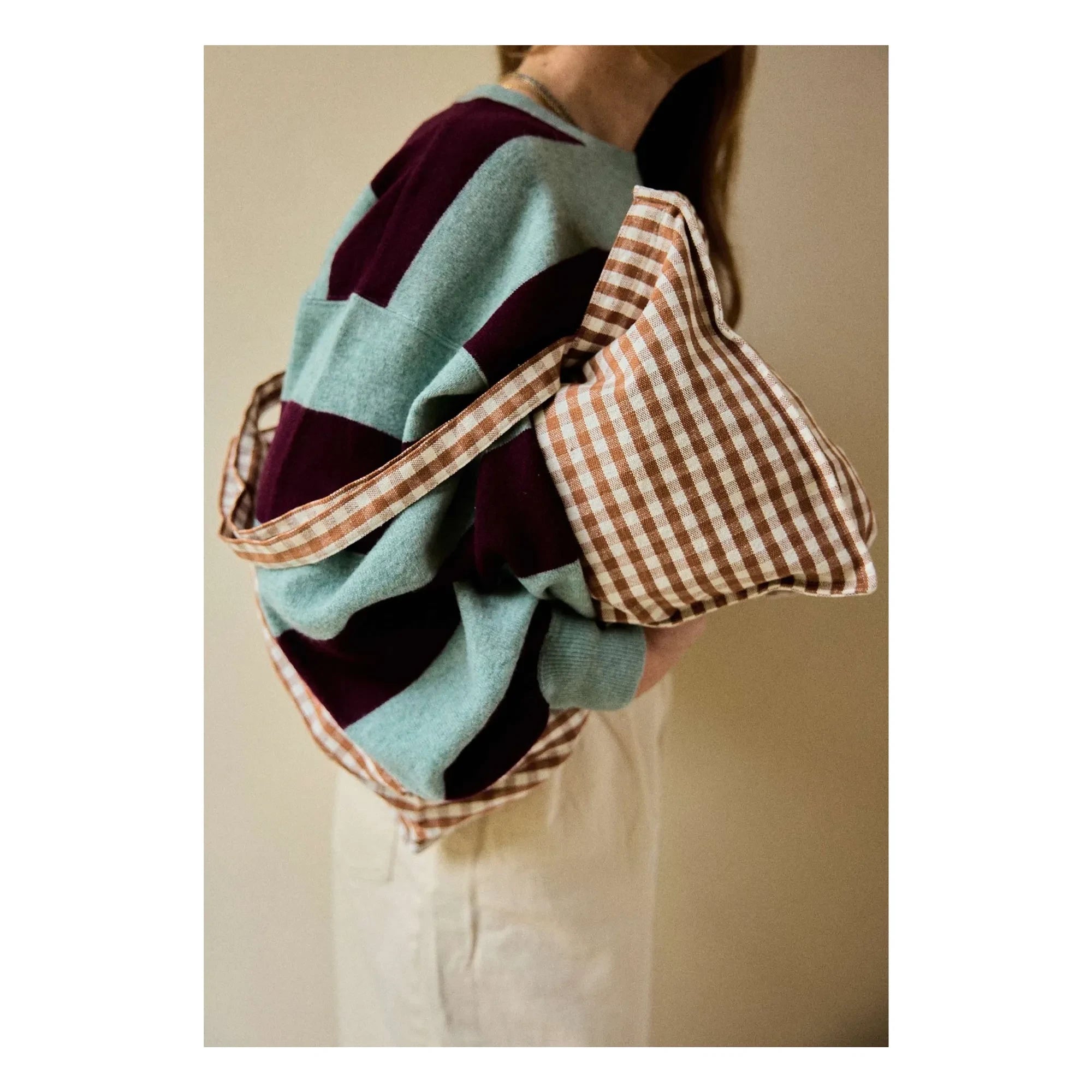 Gabrielle Paris – Wochenendtasche aus Moka-Karo | Mokka