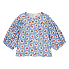 Hallo Simone – Pia Blumenbluse | Blau