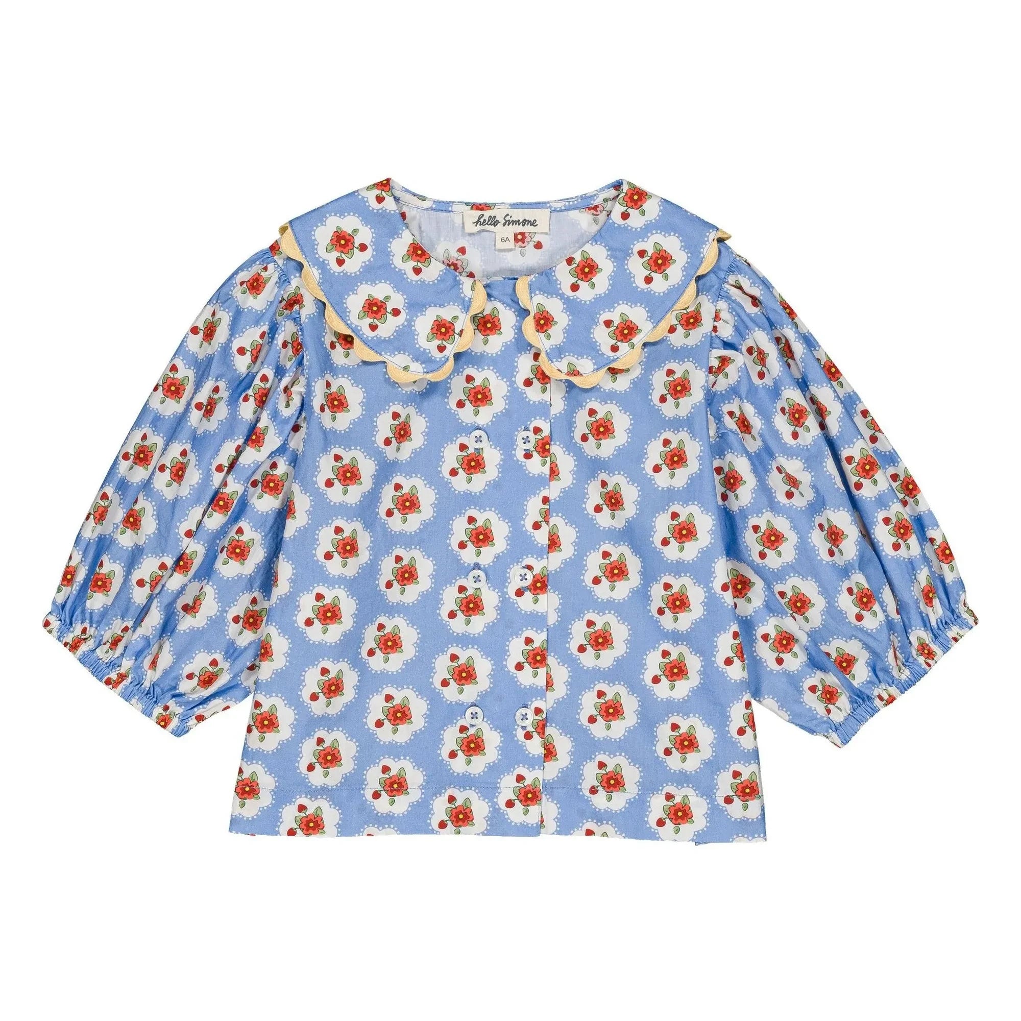 Hallo Simone – Pia Blumenbluse | Blau