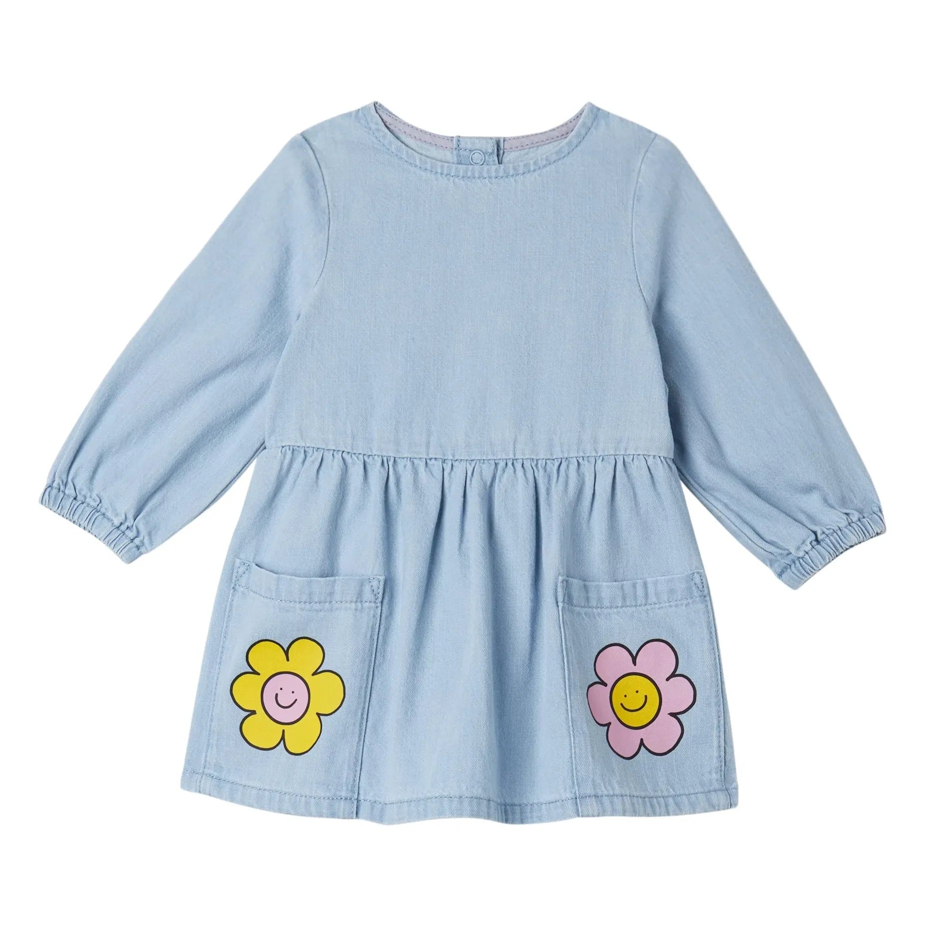 Stella McCartney Kids - Denim Floral Dress | Denim Blue