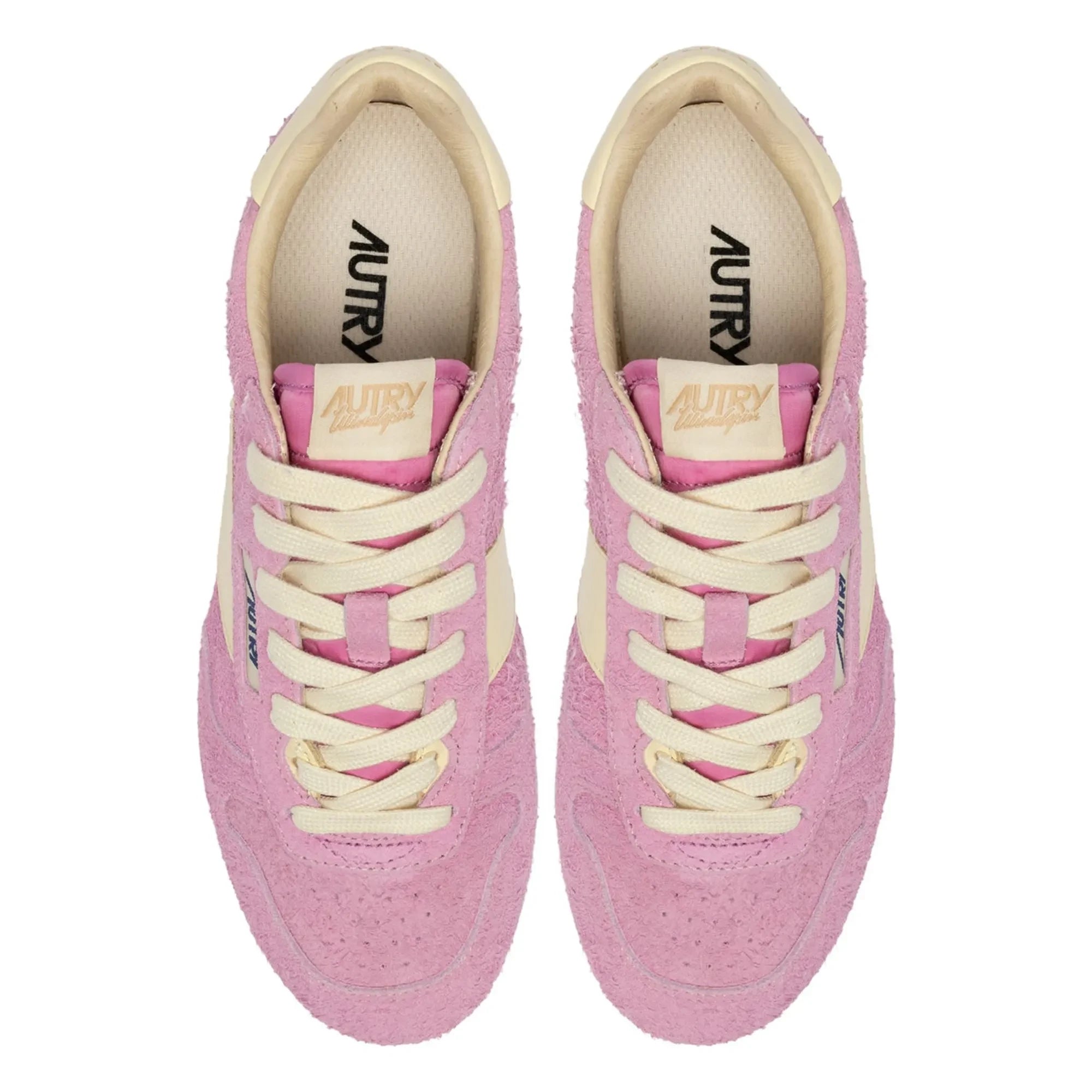 Autry - Windspin Low Two-Tone Suede & Leather Sneakers | Pink