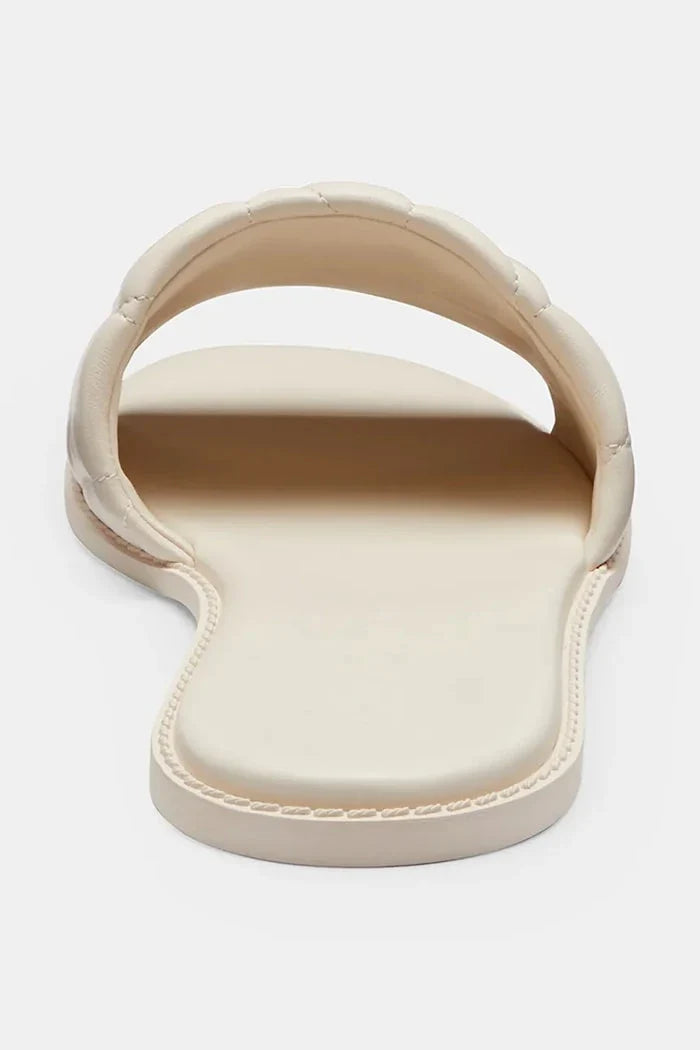 Coach Holly Quilted Leather Sandal kadın deri düz taban terlik
