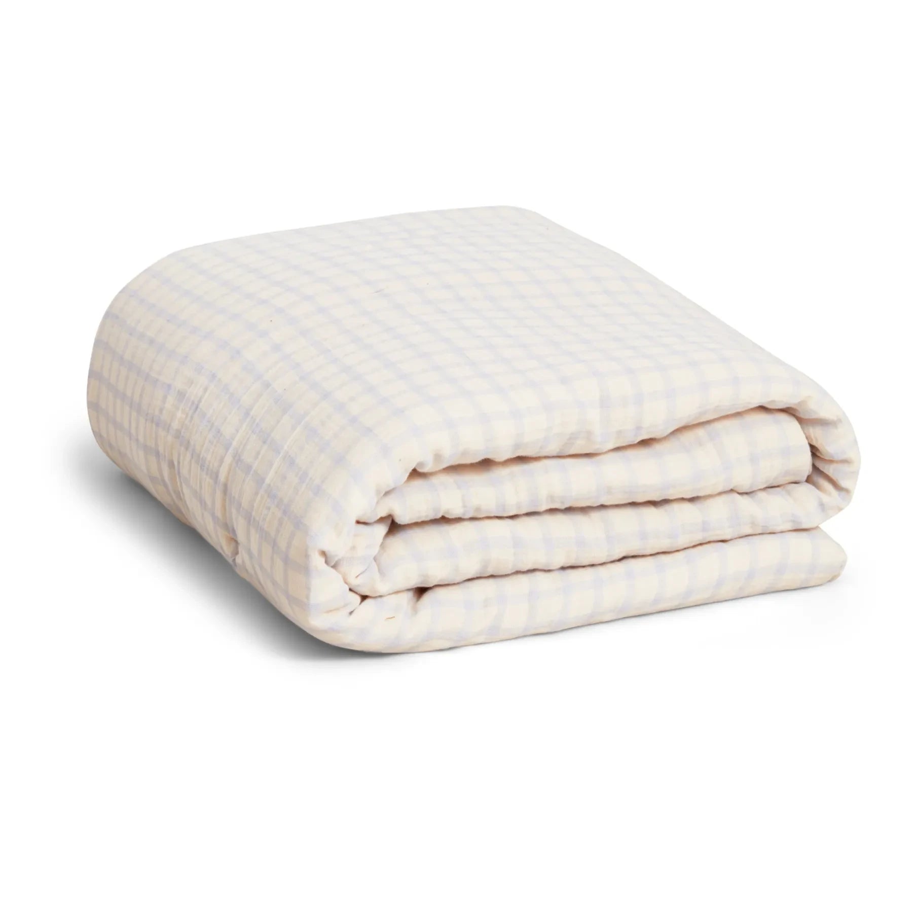 garbo&friends - Gingham Sky Blanket | Light Blue