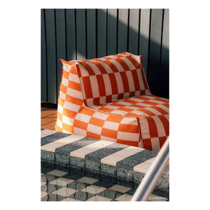 Nobodinoz - Matteo Tiles Outdoor-Langhocker | Orange
