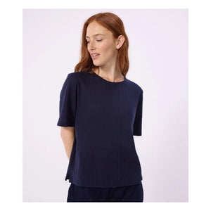 Petit Bateau - Marineblaue flüssige Pyjamahose