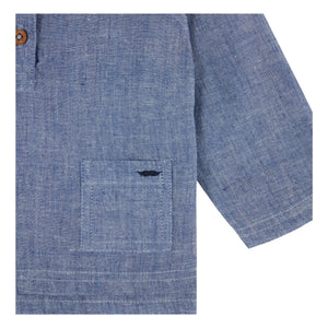 Emile et Ida - Blauer Overall Unie
