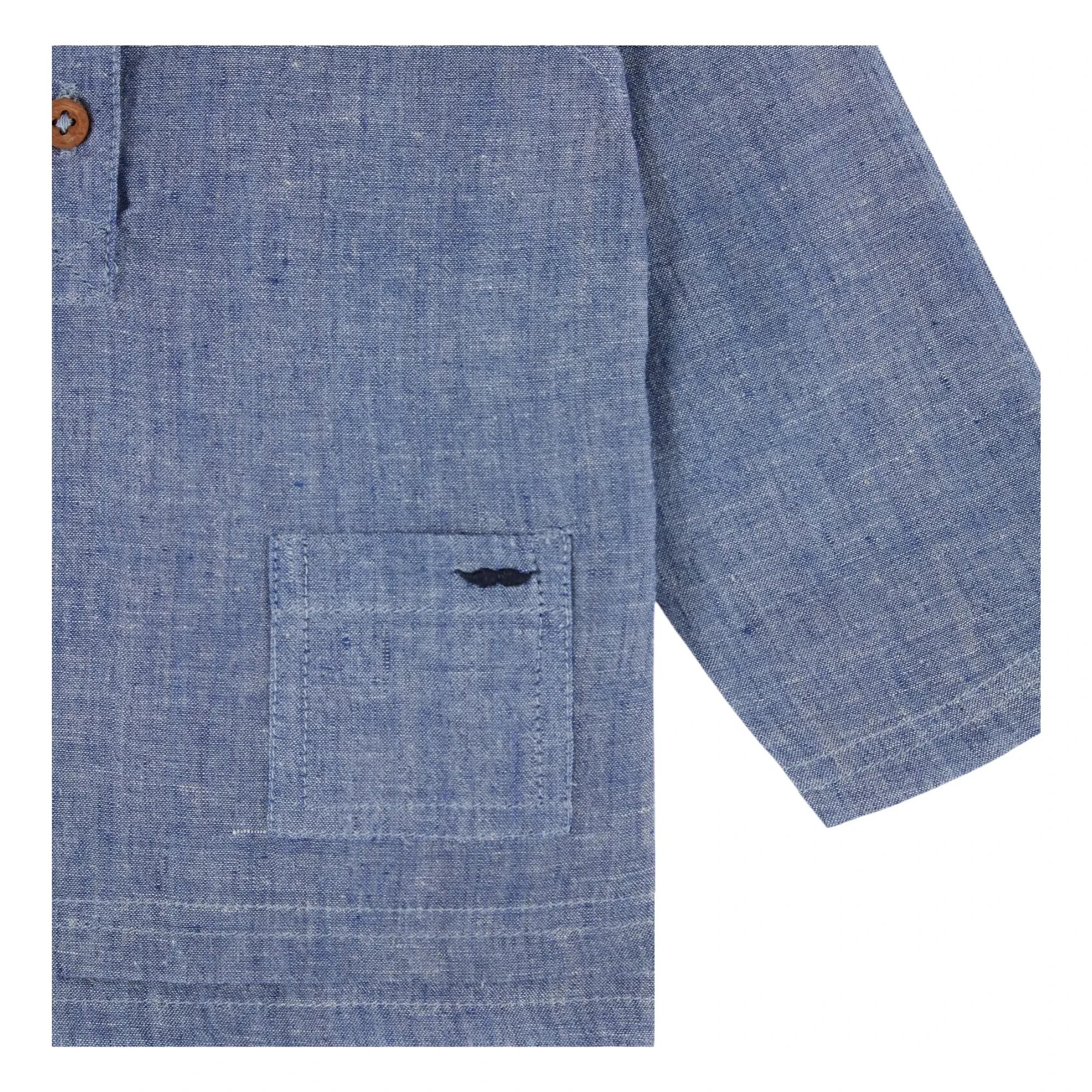 Emile et Ida - Blauer Overall Unie