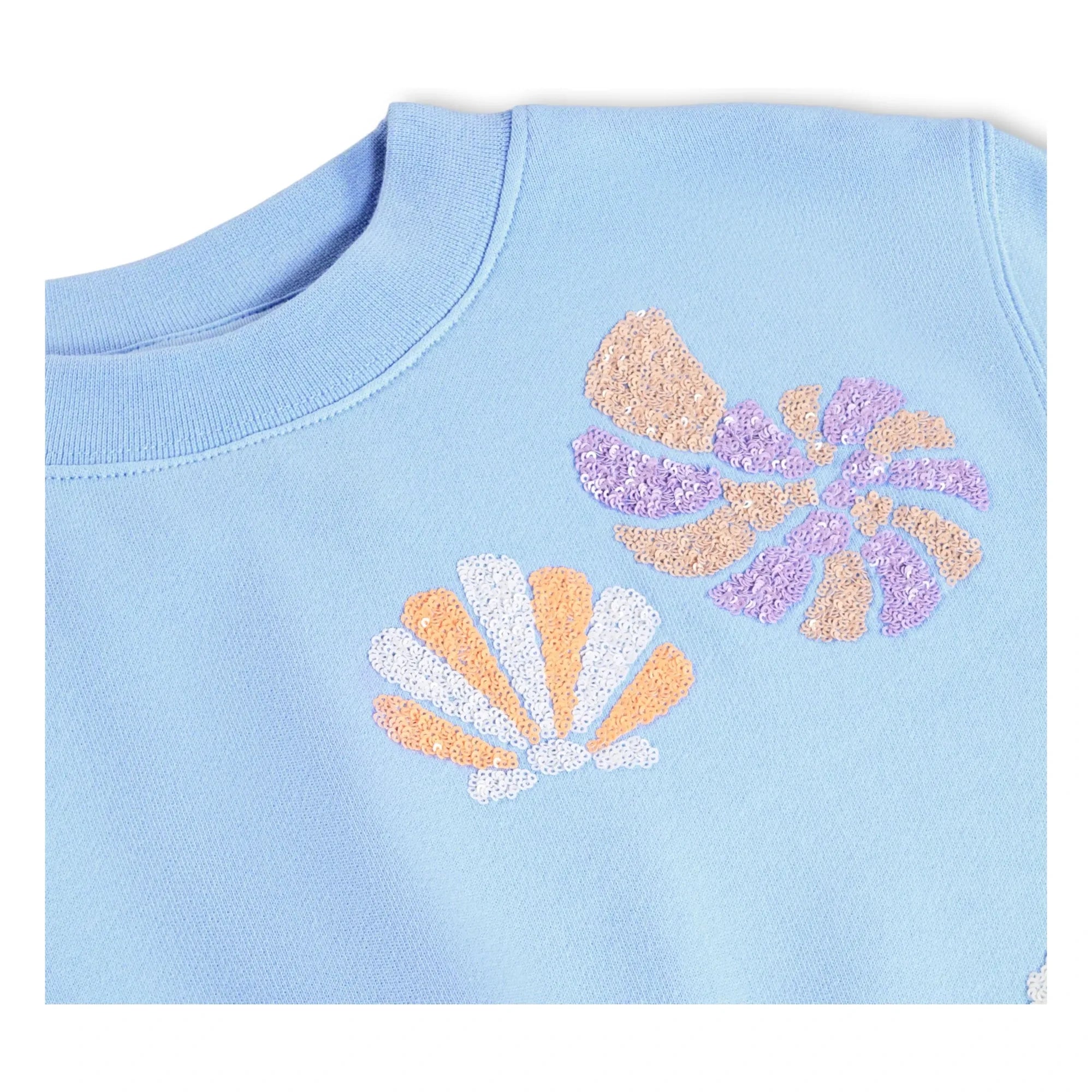 Molo - Organic Cotton Shell Sweatshirt | Light Blue