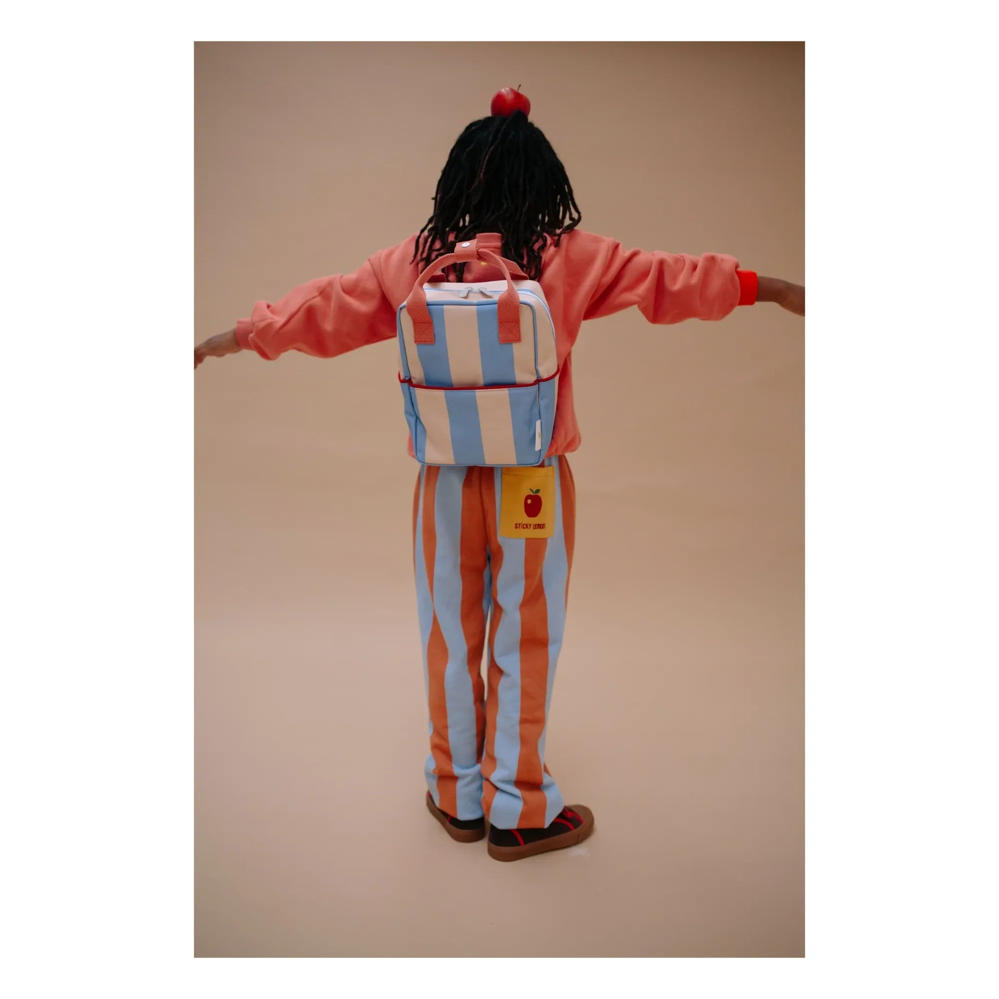Sticky Lemon - Small Striped Backpack | Blue