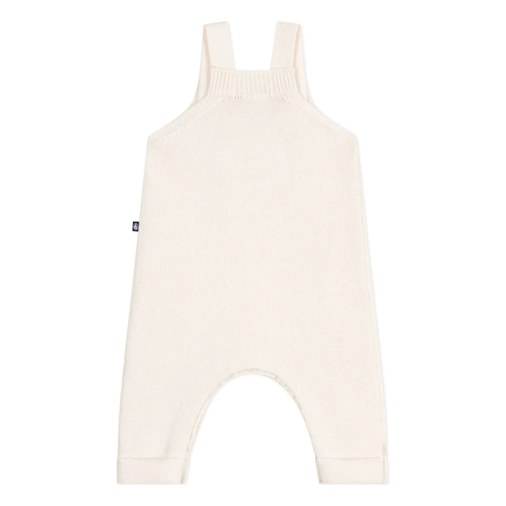 Petit Bateau - Wool Knit Overalls | Ecru