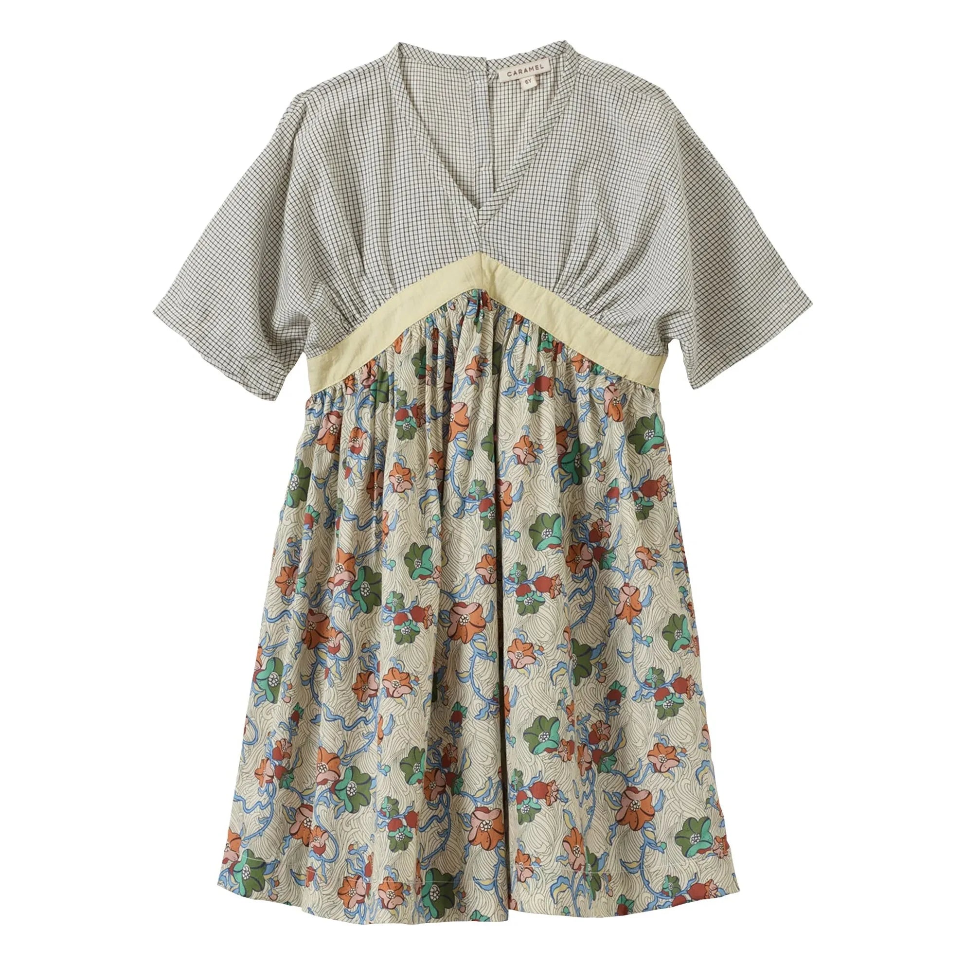 Caramel - Spargel Liberty Kleid | Ecru