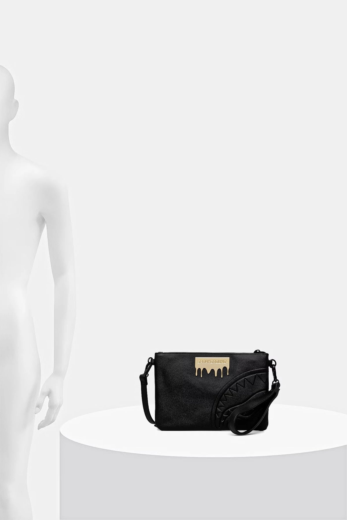 Sprayground - Black Faux Leather Shoulder Bag 910B9044NSZ