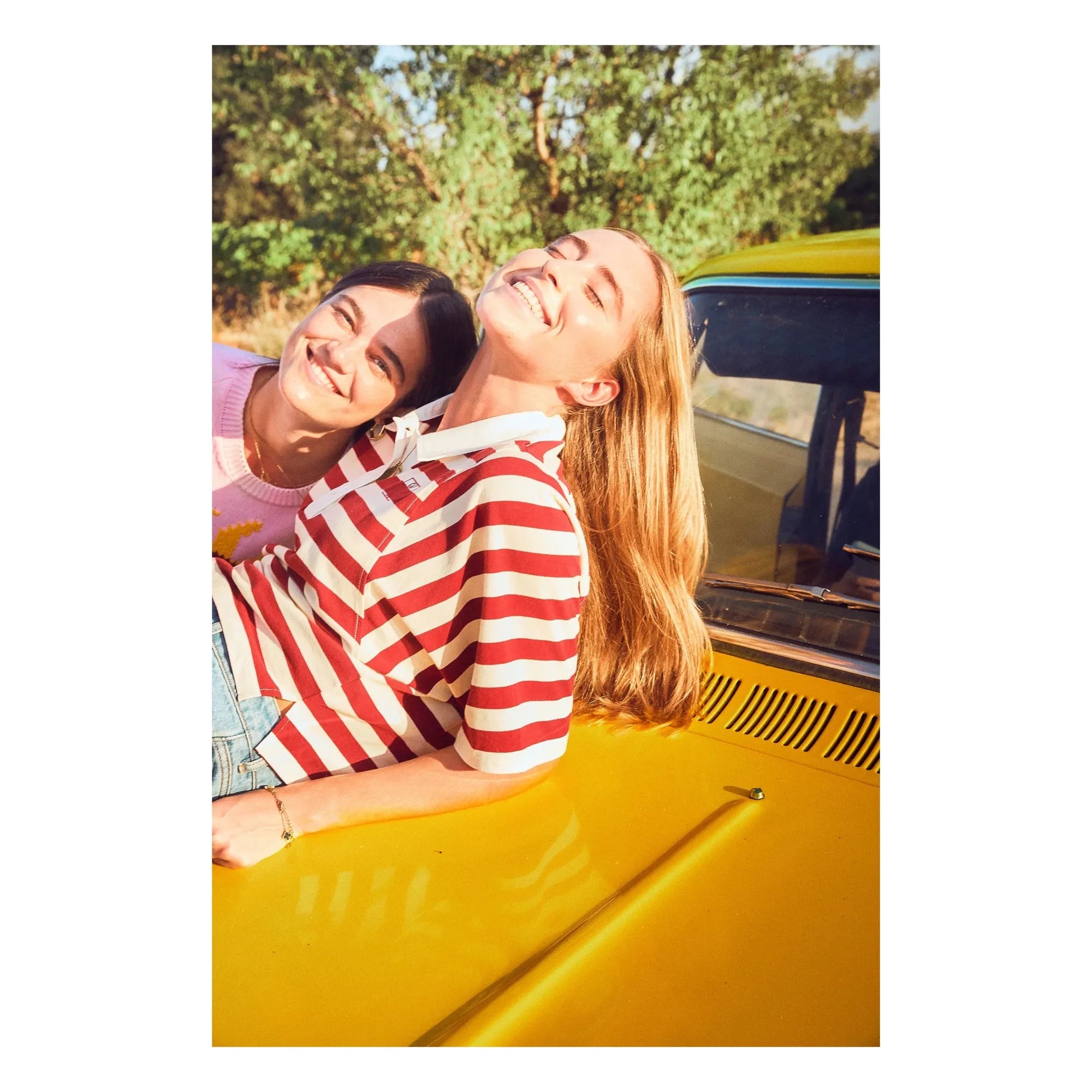 Indee - Gestreiftes Poloshirt | Bordeaux