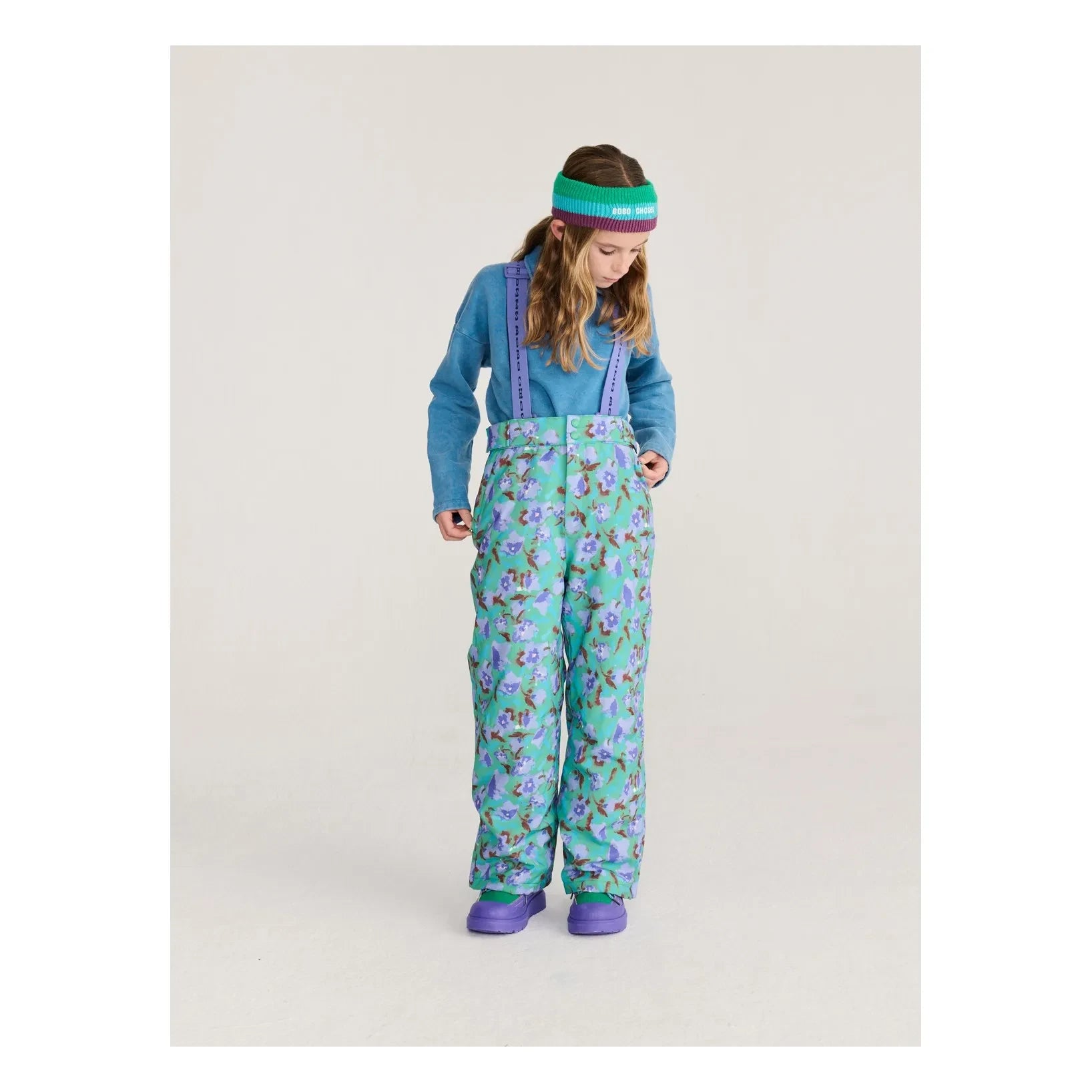 Bobo Choses - Flowery Geri Dönüştürülmüş Elyaf Kayak Pantolonu | Turkuaz