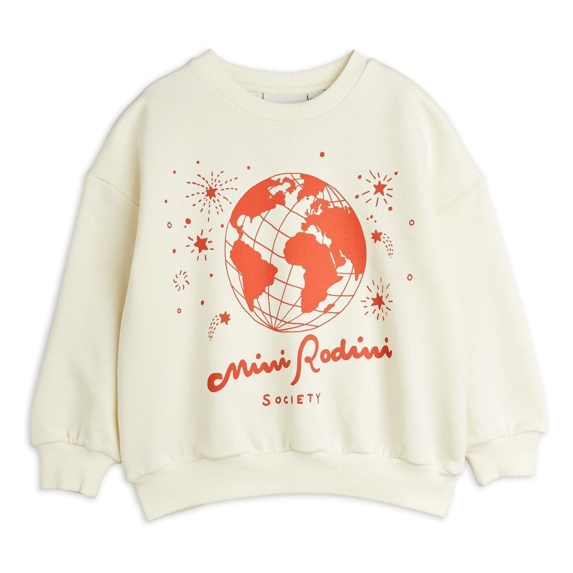 Mini Rodini - Mini Rodini Society Bio-Baumwoll-Sweatshirt | Ecru