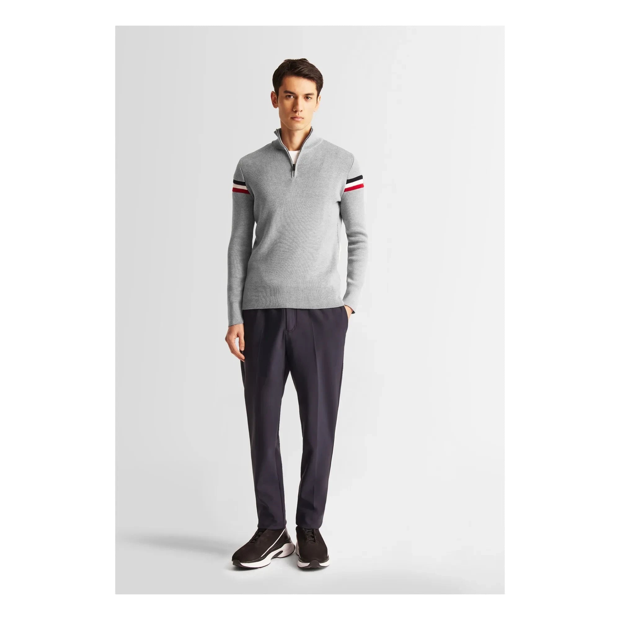 Fusalp - Wengen IV Merino Yün Fermuarlı Sweat Top | Gri