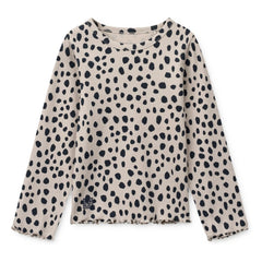 Liewood - Nieve Leopard Bio-Baumwoll-Ripp-T-Shirt | Oatmeal