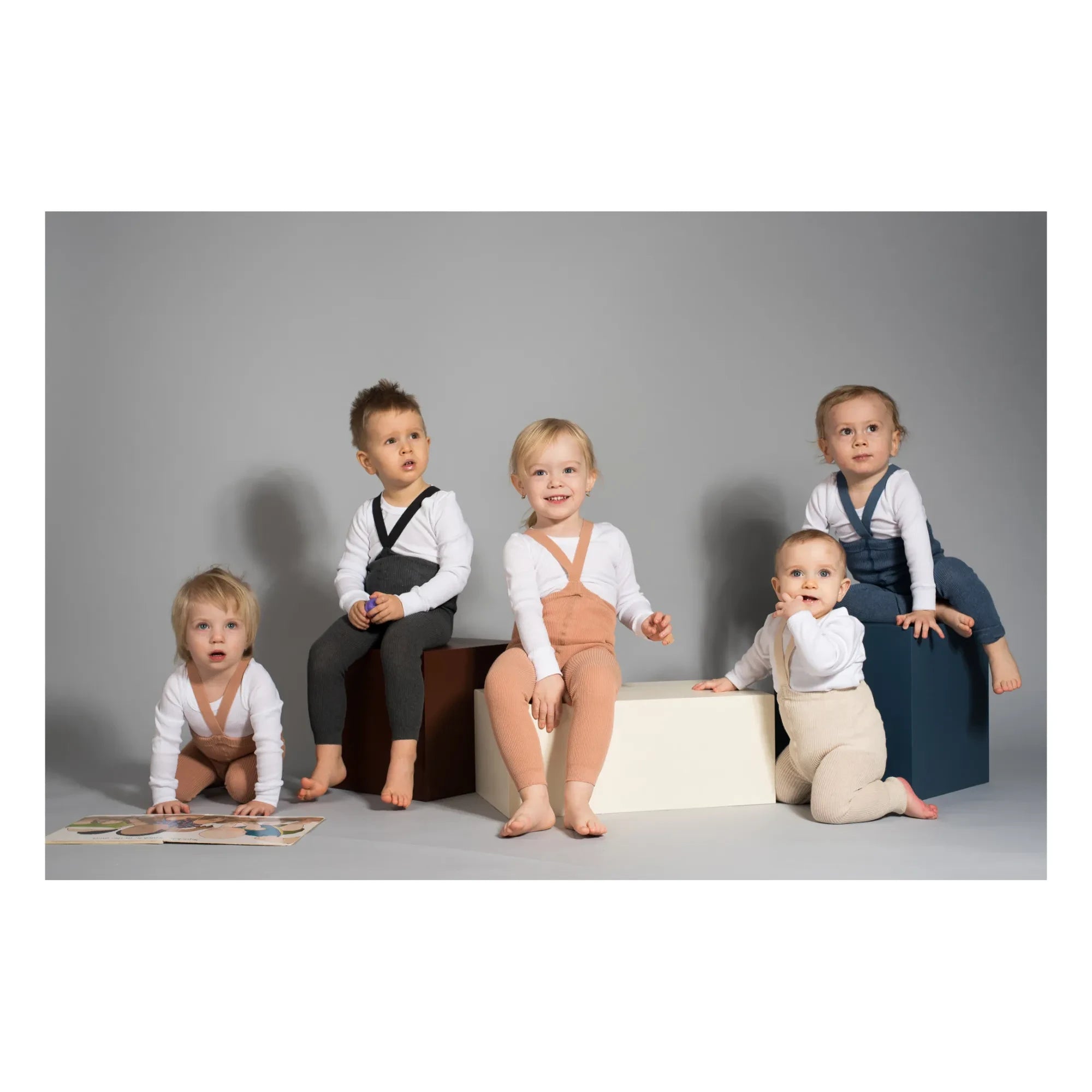 Silly Silas - Organic Cotton Open-Toe Footed Romper Tights | Dark Gray