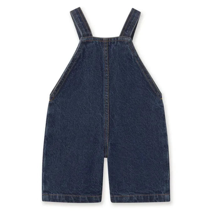 Tinycottons – Latzhose aus Denim und Kork | Dunkelblau
