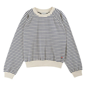 Emile et Ida - Çizgili Sweatshirt Organik Pamuk | Lacivert