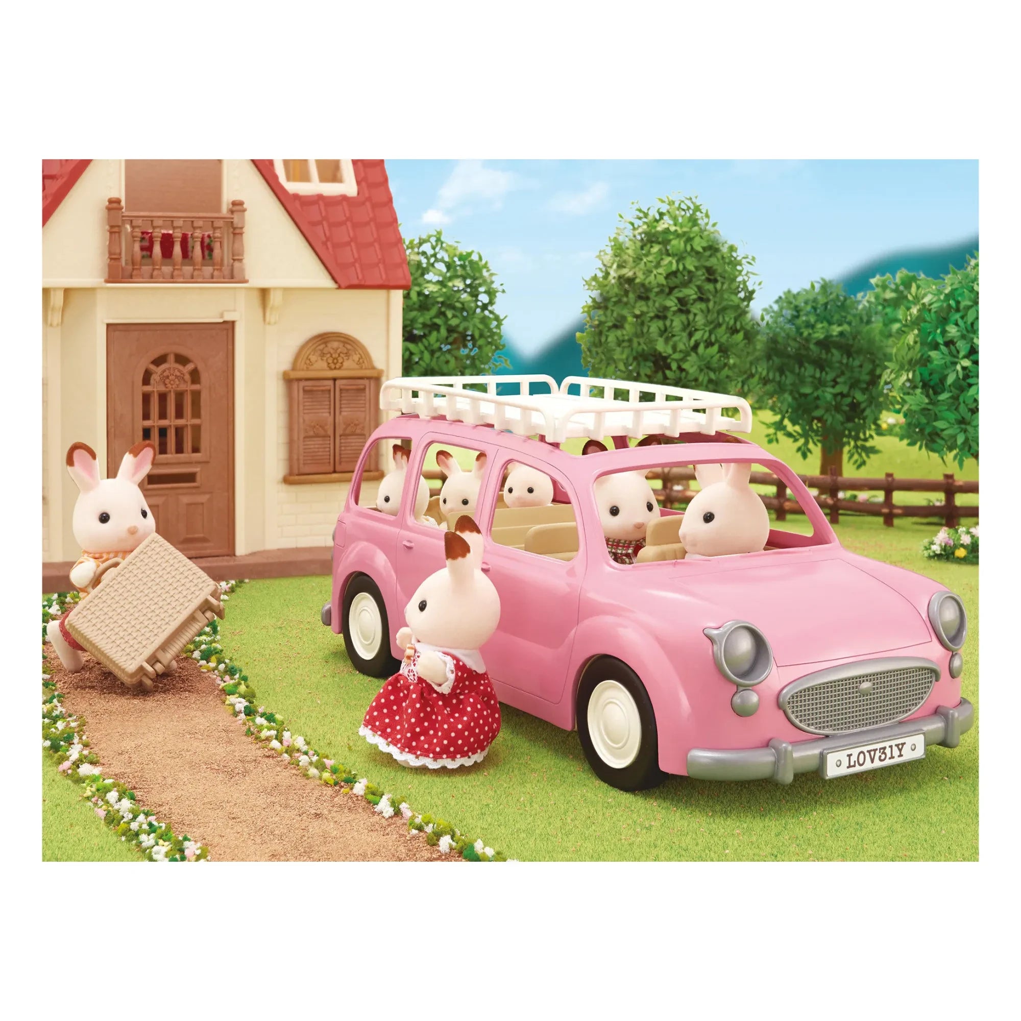 Sylvanian Families - Pembe Minibüs ve Piknik Seti