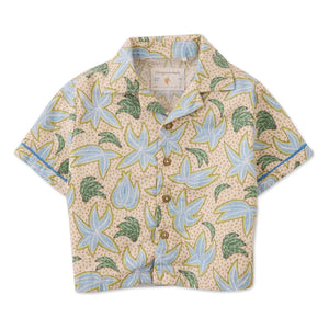 Gingersnaps - Linen Banana Shirt and Shorts Set | Beige
