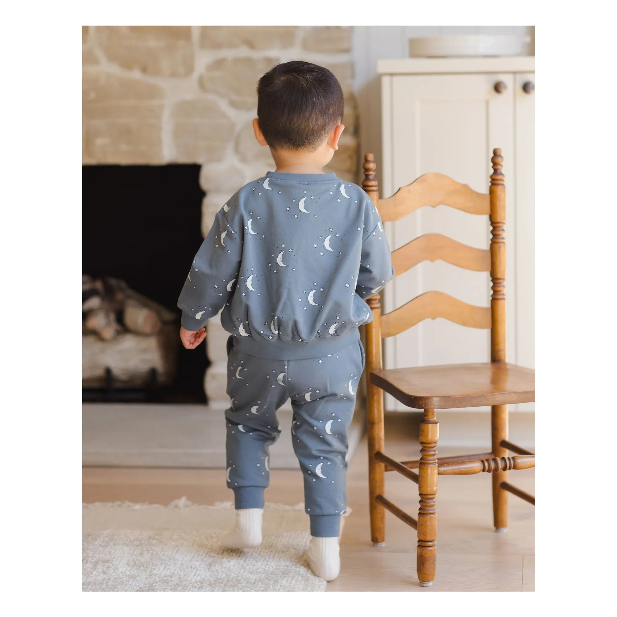 Quincy Mae - Lunes Organic Cotton Jogger | Gray Blue