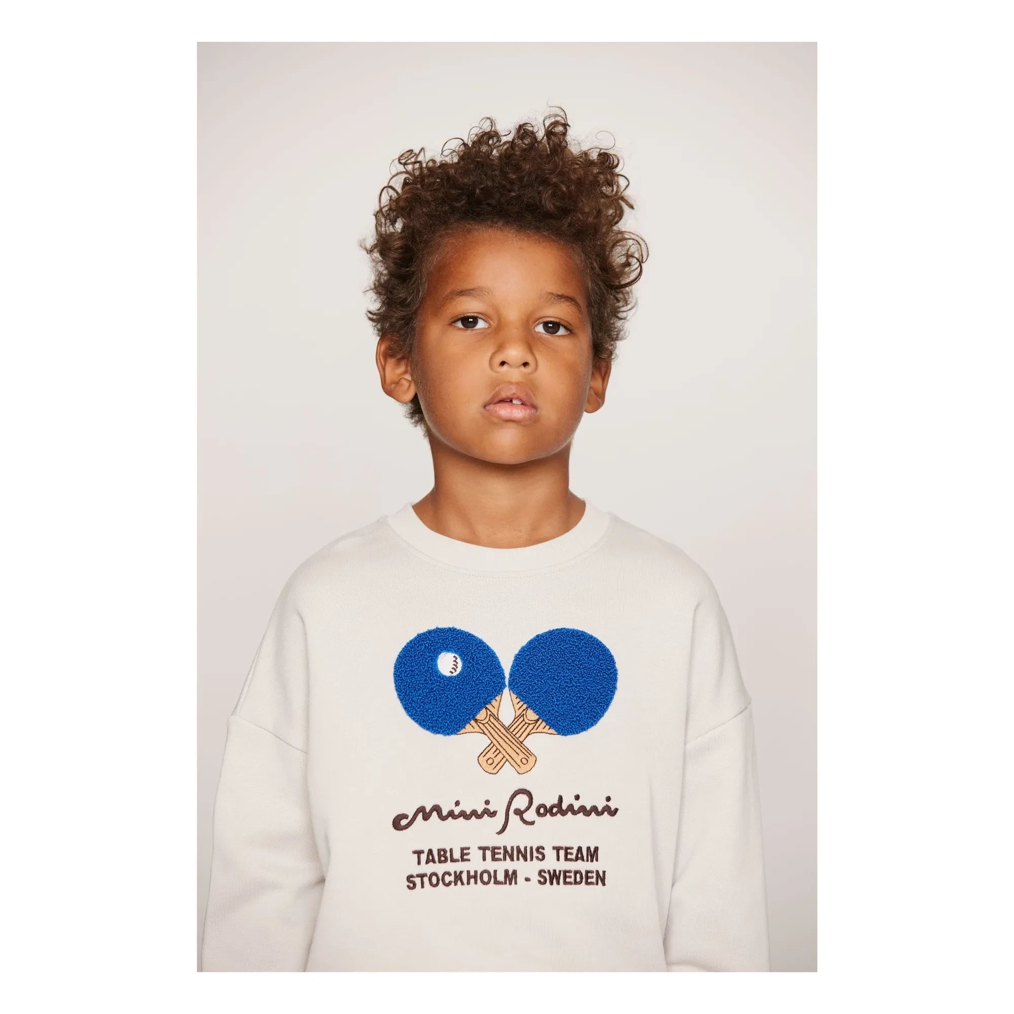 Mini Rodini - Organik pamuk Ping Pong sweatshirt | Gri