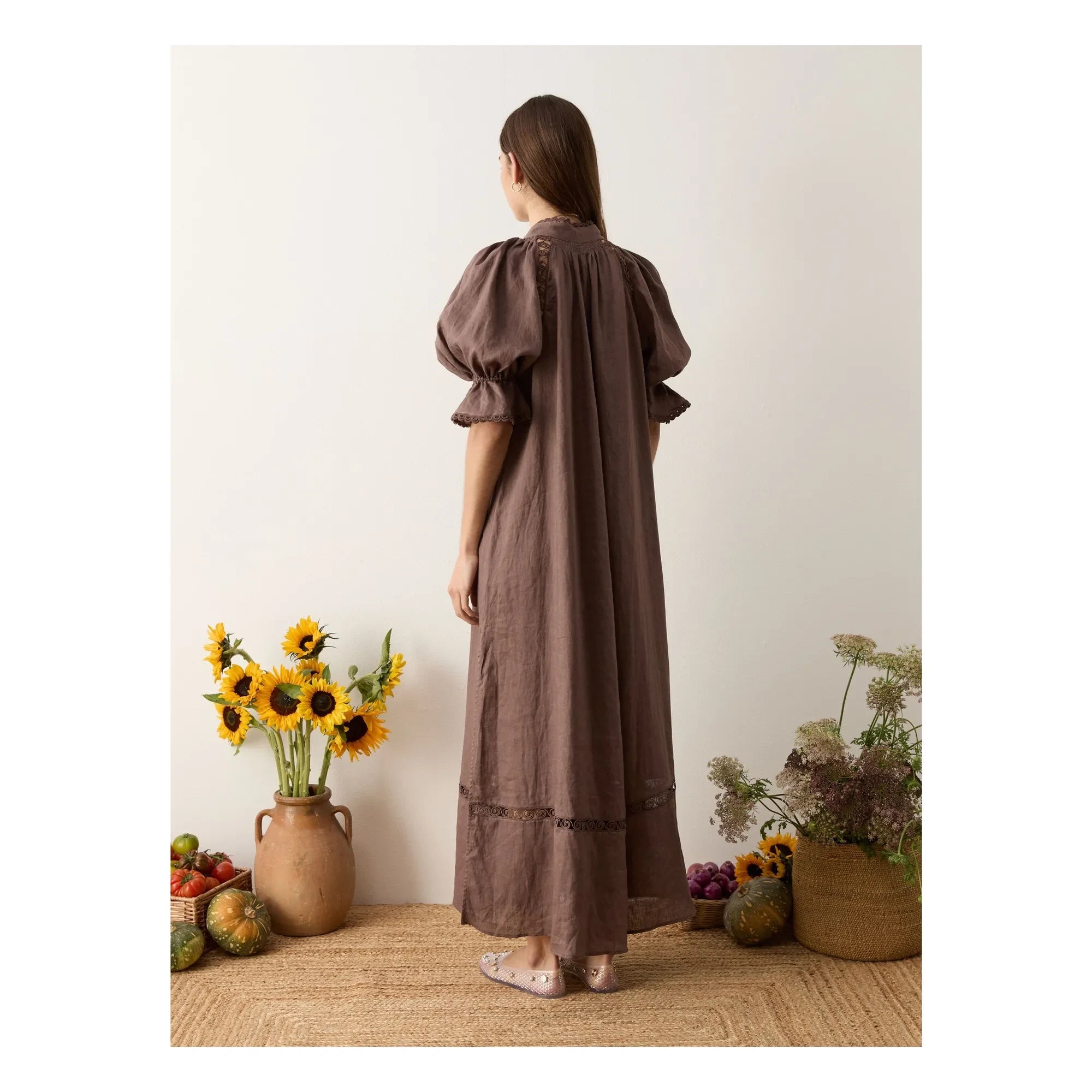 Boteh - Myra Linen Dress | Mocha