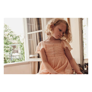 Emile et Ida - Broderie Anglaise Dress | Apricot