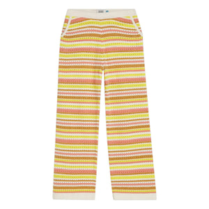 Scotch & Soda - Lurex Mesh Striped Pants | Yellow