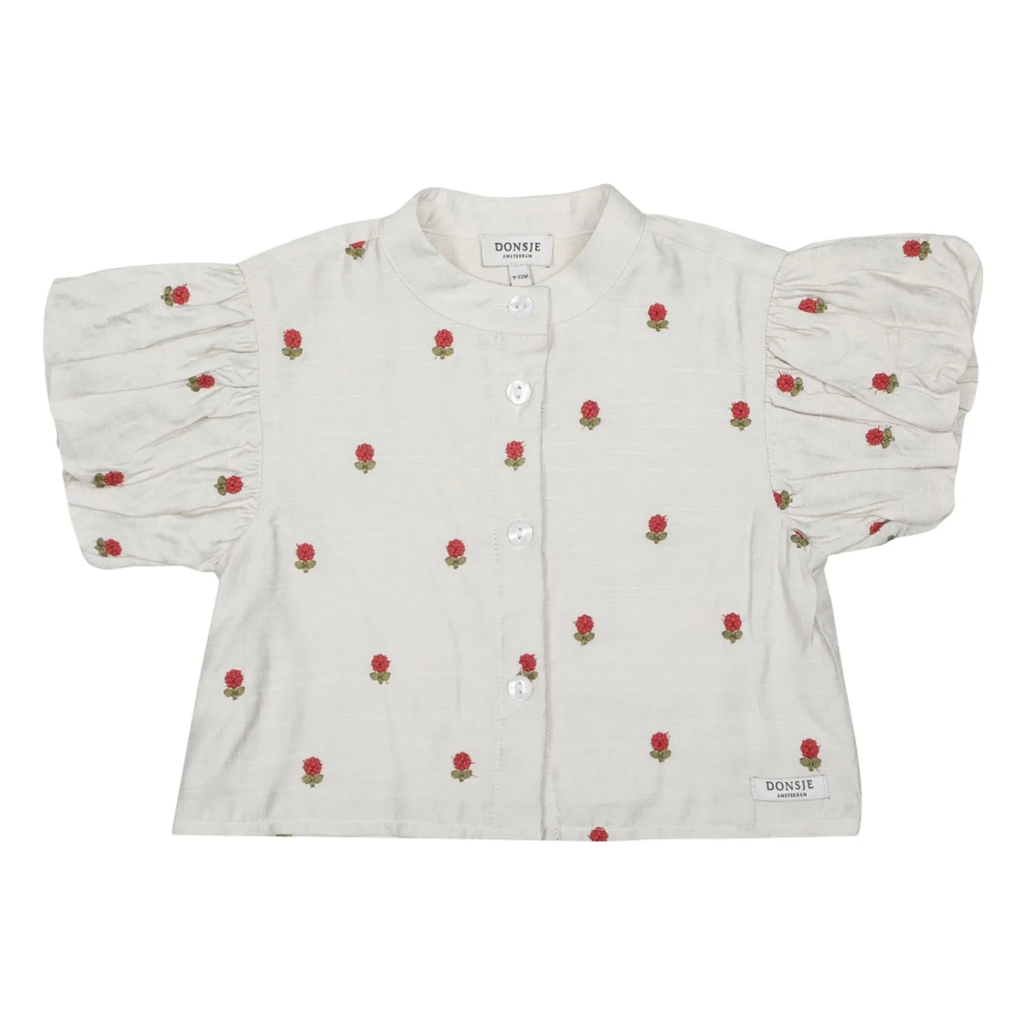 Donsje - Eliora Bluse mit Blumenmuster aus Tencel | Ecru