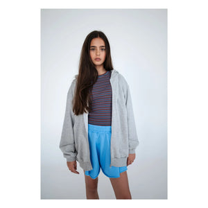 Repose AMS - Organik pamuklu volanlı şort | Azure mavi