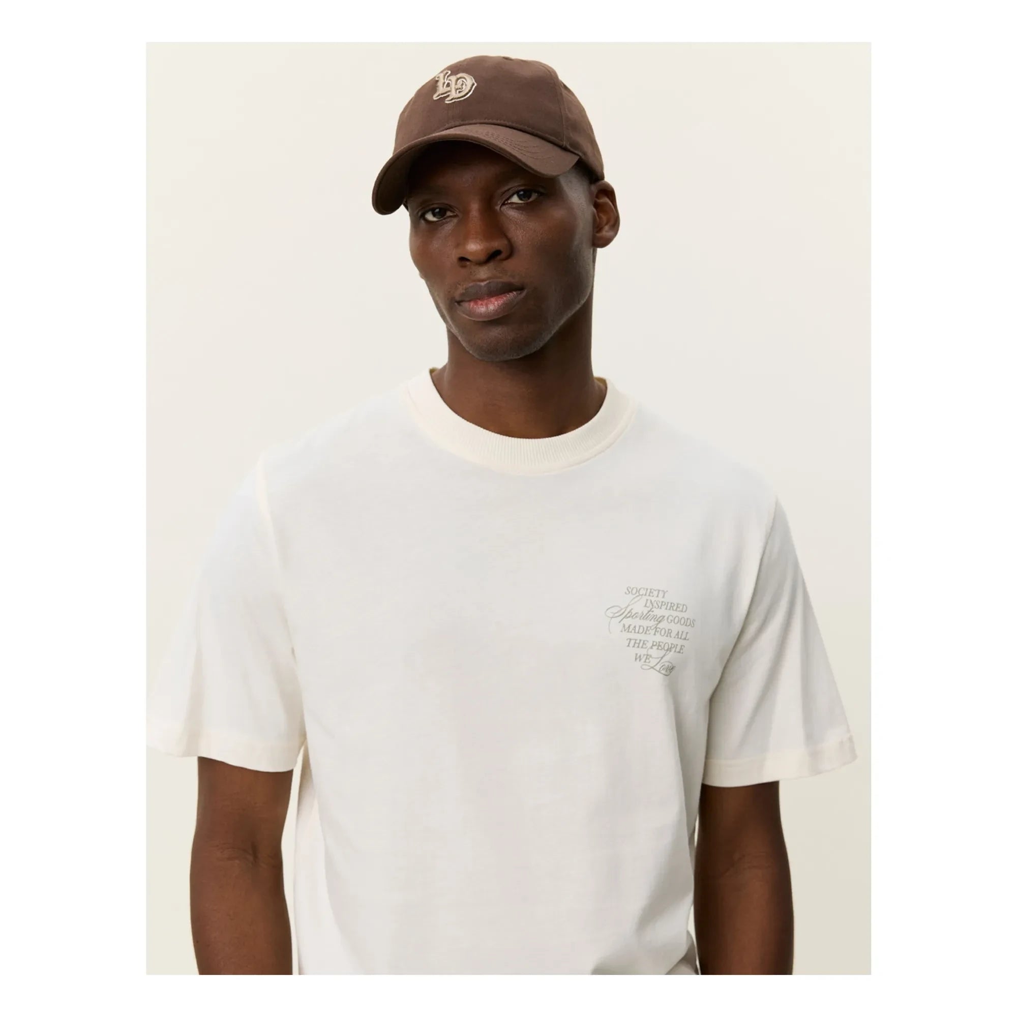 Les Deux - Ben Faience organik pamuk T-shirt | Krem